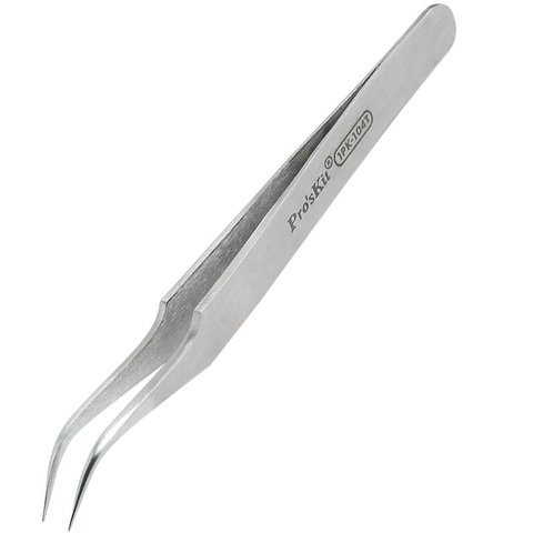 Fine Tip Curved Tweezers Pro'sKit 1PK-104T